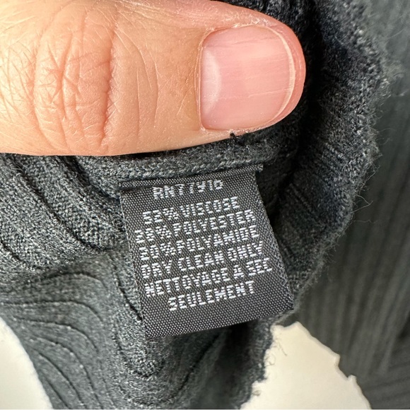 Anthropologie Ribbed Cocoon Kimono Cardigan in Black - Picture 6 of 7